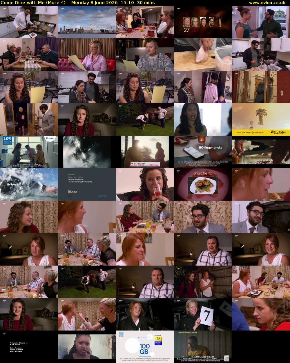 Come Dine with Me (More 4) Monday 8 June 2026 15:10 - 15:40