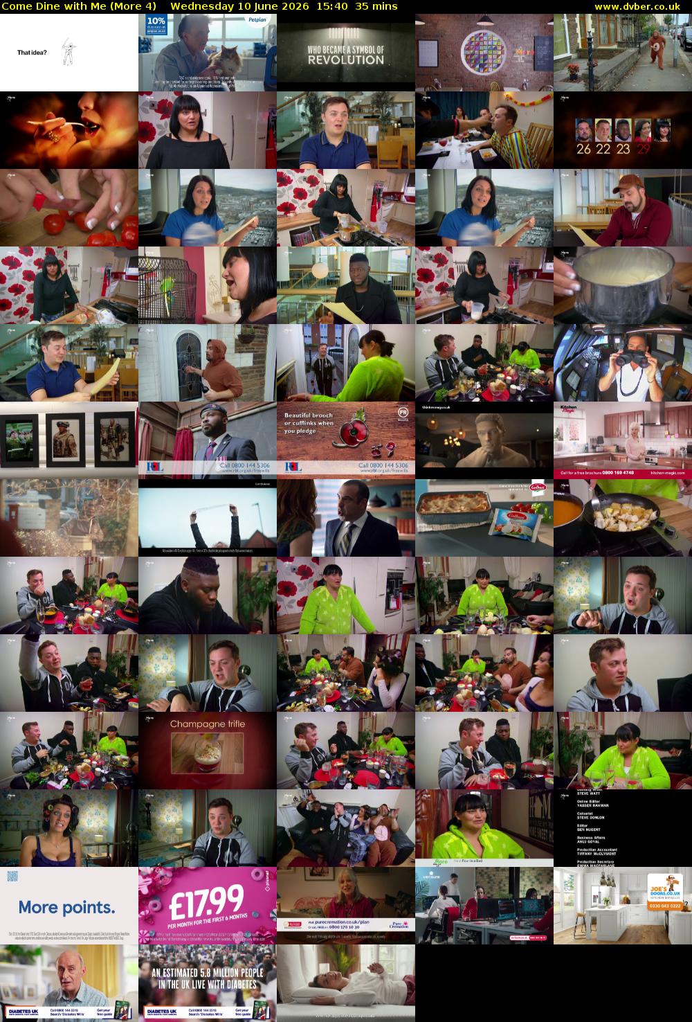 Come Dine with Me (More 4) Wednesday 10 June 2026 15:40 - 16:15