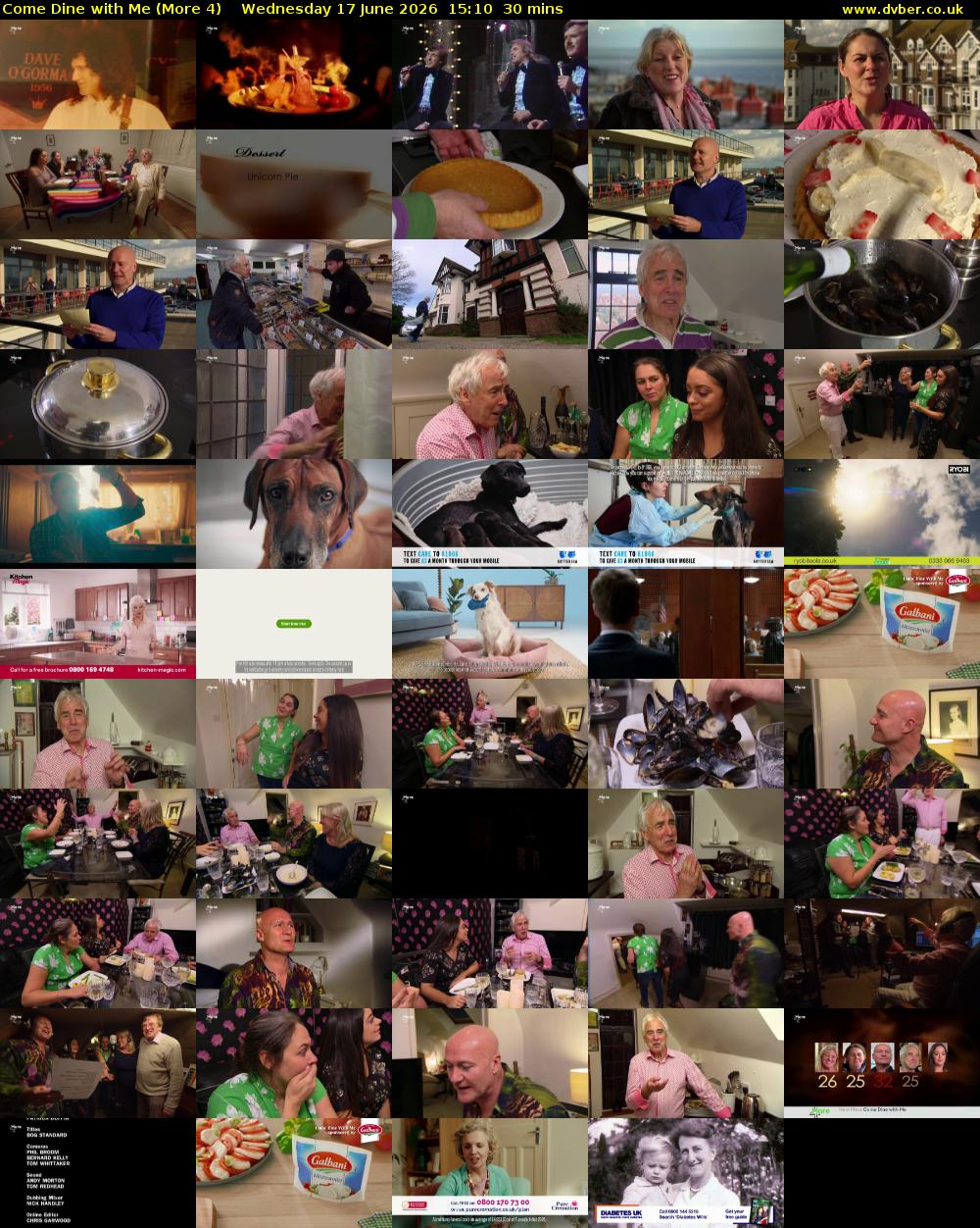 Come Dine with Me (More 4) Wednesday 17 June 2026 15:10 - 15:40