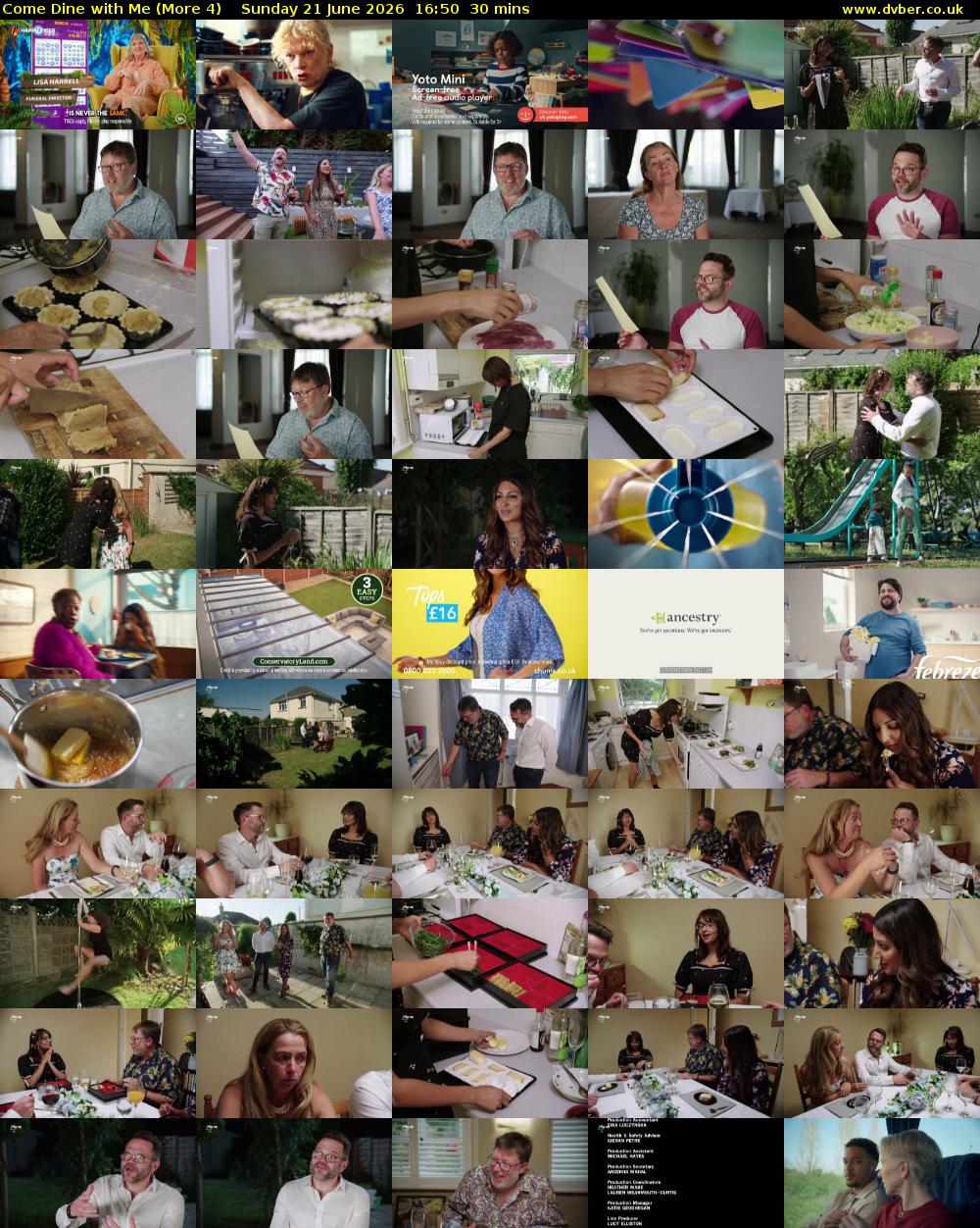 Come Dine with Me (More 4) Sunday 21 June 2026 16:50 - 17:20