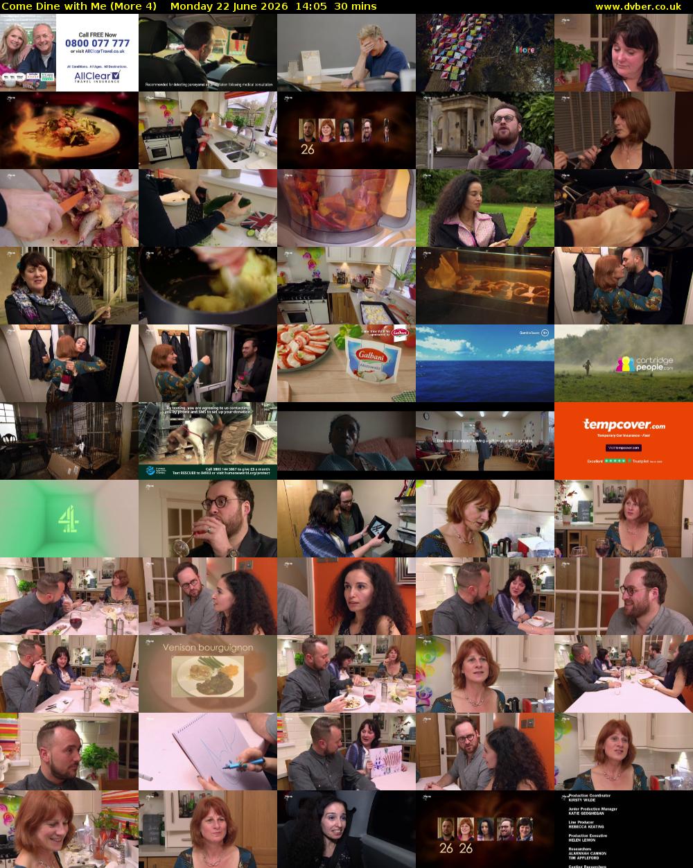 Come Dine with Me (More 4) Monday 22 June 2026 14:05 - 14:35