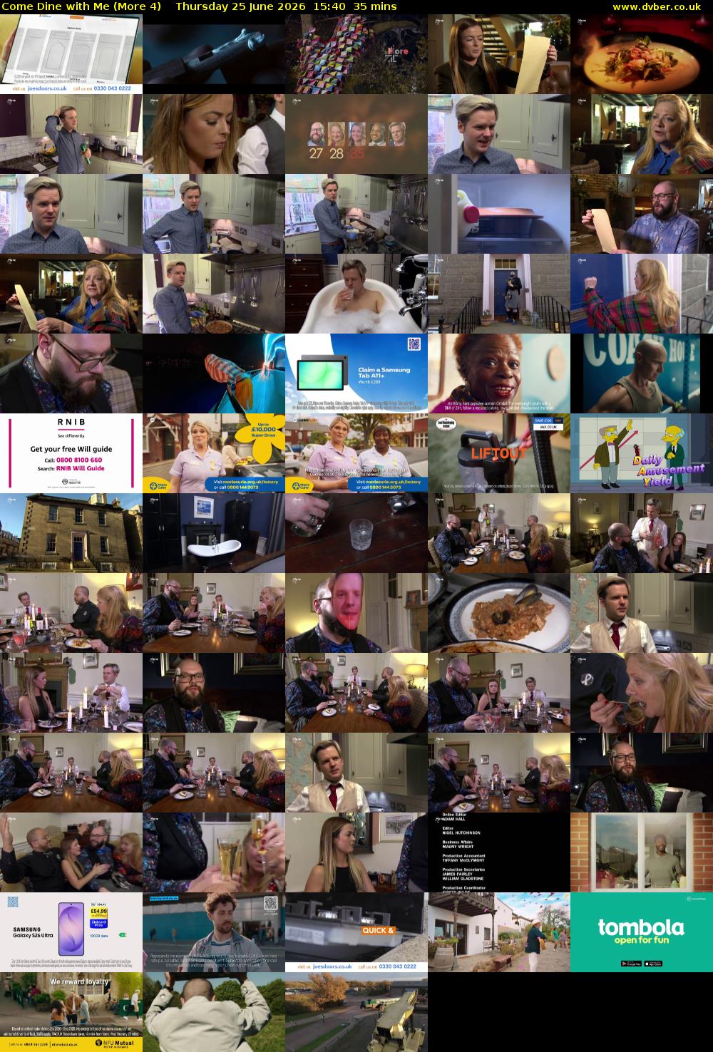 Come Dine with Me (More 4) Thursday 25 June 2026 15:40 - 16:15