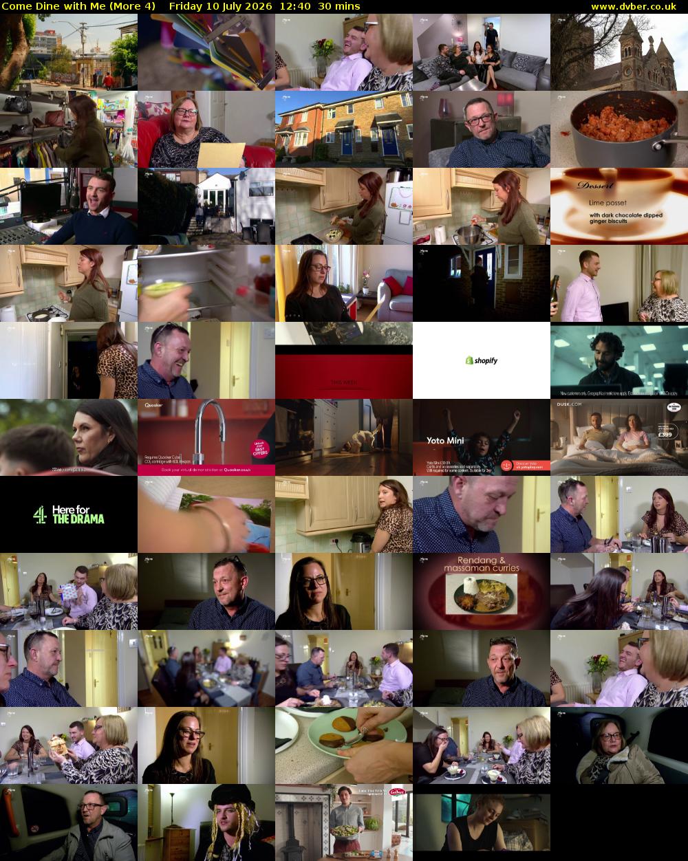 Come Dine with Me (More 4) Friday 10 July 2026 12:40 - 13:10