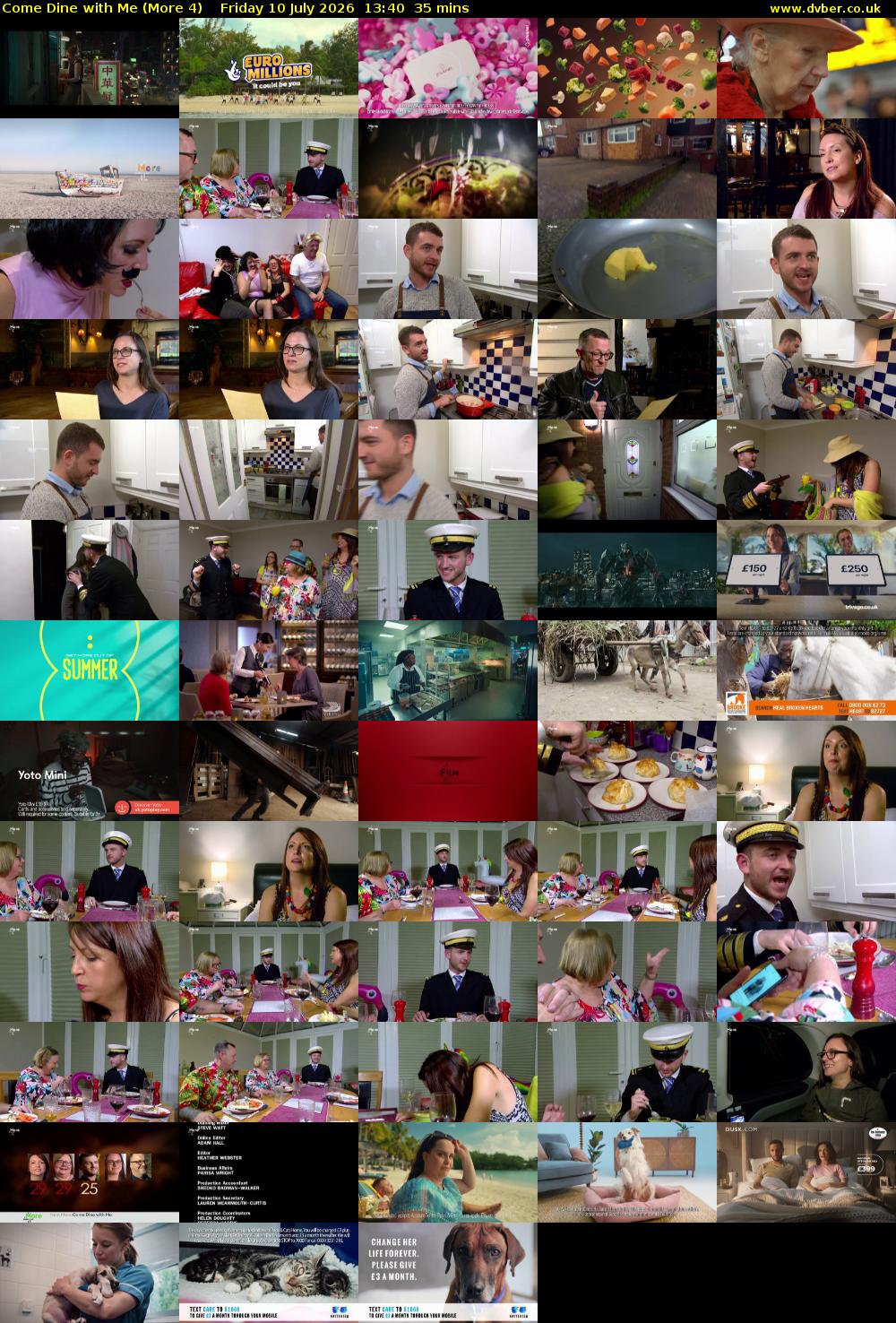 Come Dine with Me (More 4) Friday 10 July 2026 13:40 - 14:15