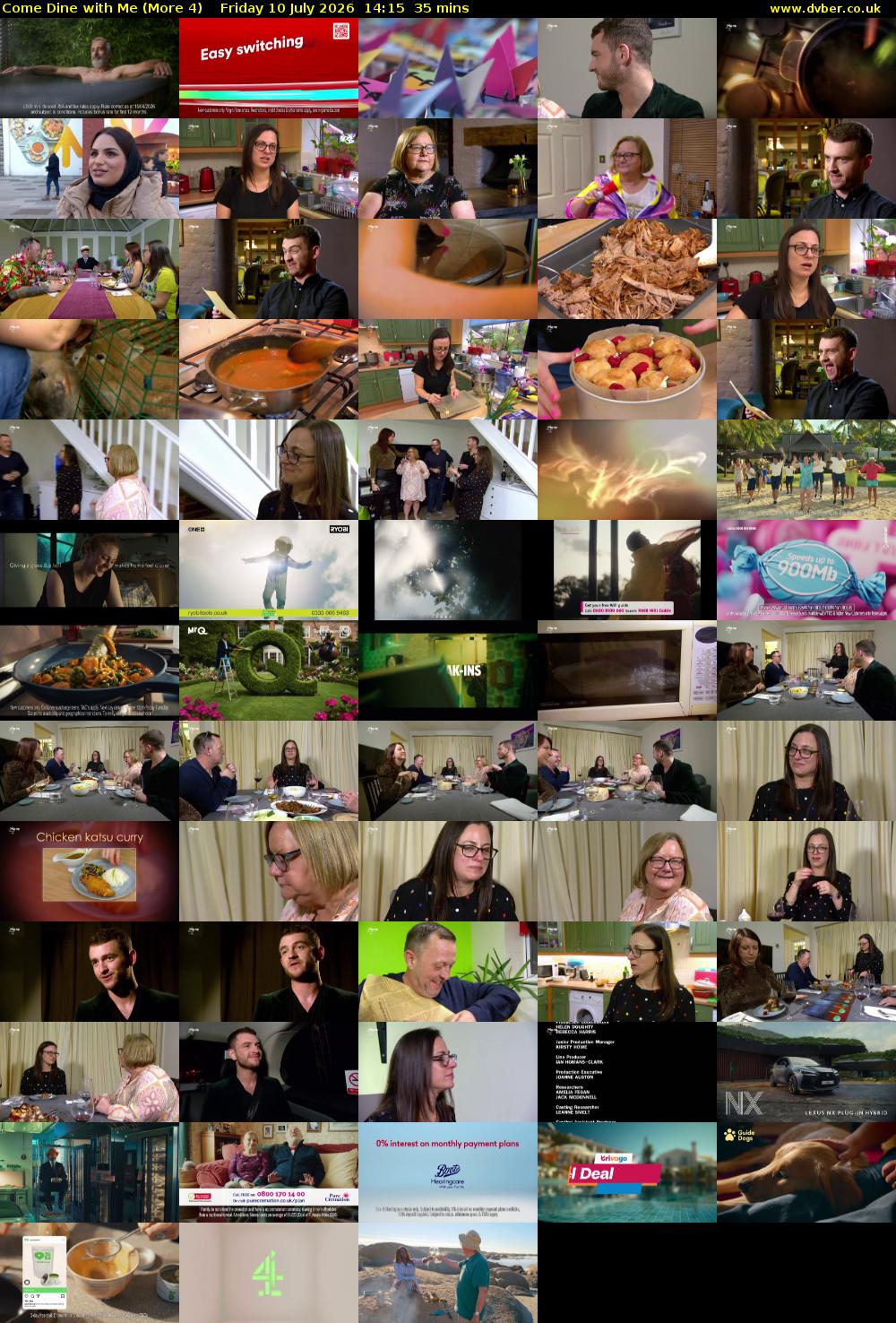 Come Dine with Me (More 4) Friday 10 July 2026 14:15 - 14:50