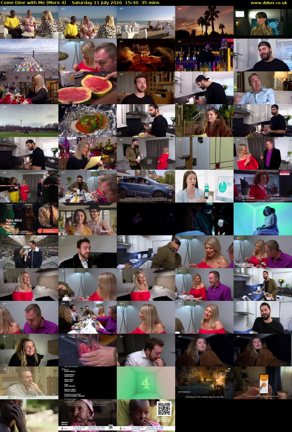 Come Dine with Me (More 4) Saturday 11 July 2026 15:40 - 16:15