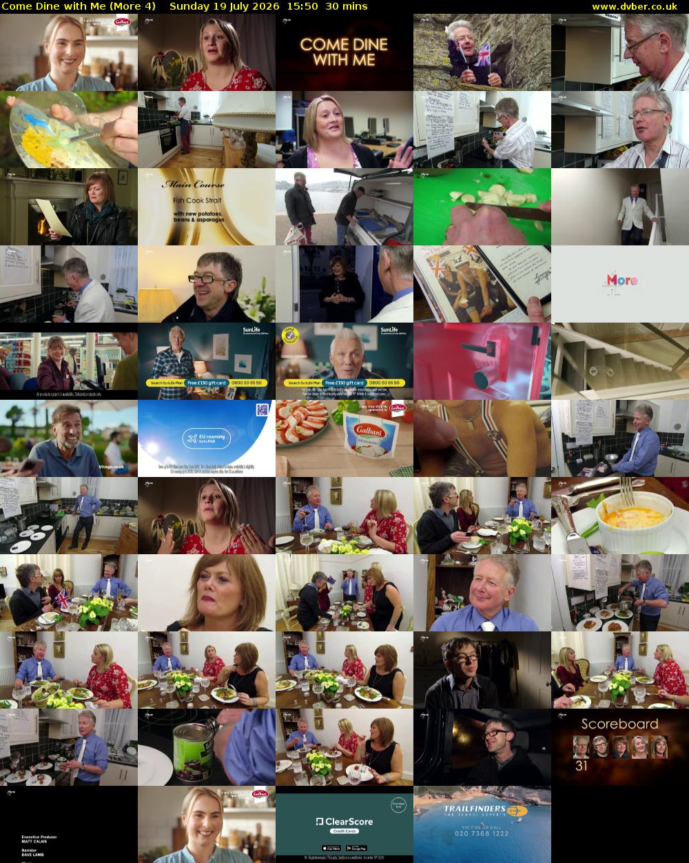 Come Dine with Me (More 4) Sunday 19 July 2026 15:50 - 16:20