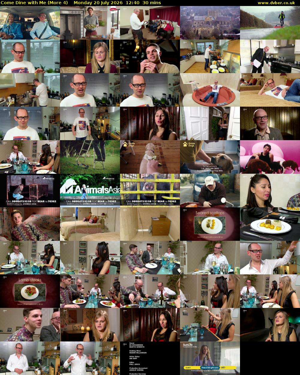 Come Dine with Me (More 4) Monday 20 July 2026 12:40 - 13:10