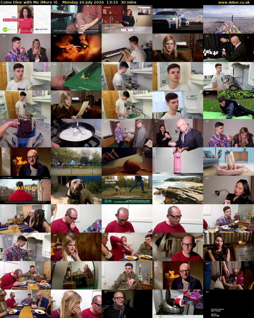 Come Dine with Me (More 4) Monday 20 July 2026 13:10 - 13:40