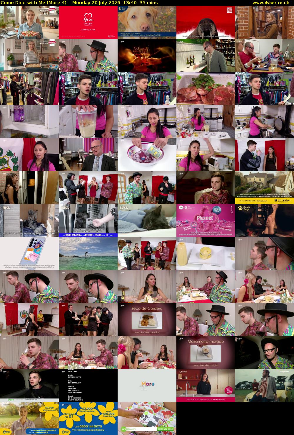Come Dine with Me (More 4) Monday 20 July 2026 13:40 - 14:15