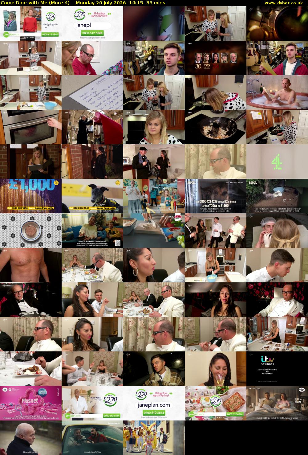 Come Dine with Me (More 4) Monday 20 July 2026 14:15 - 14:50
