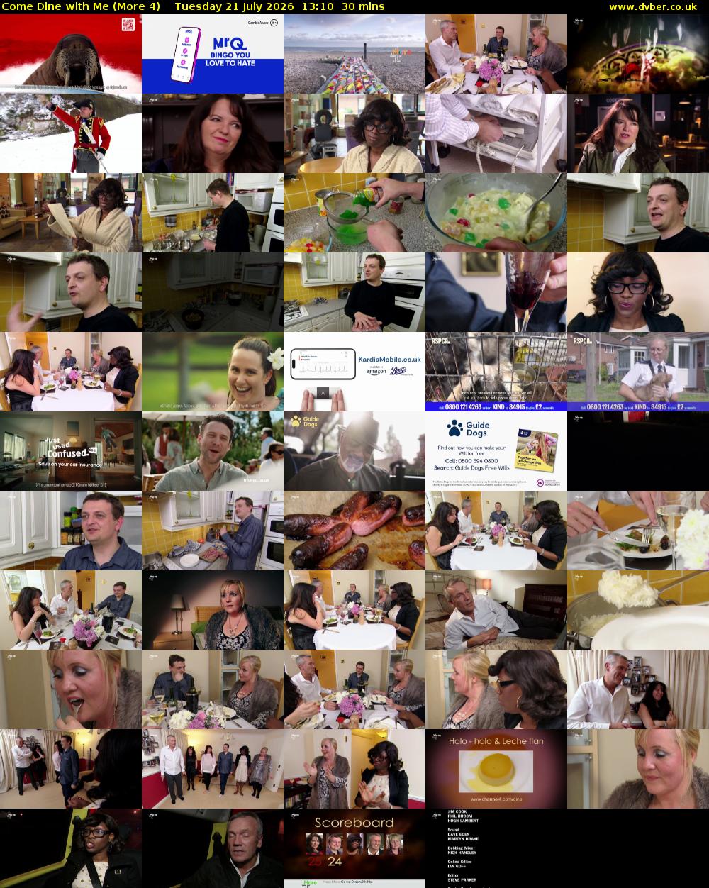 Come Dine with Me (More 4) Tuesday 21 July 2026 13:10 - 13:40
