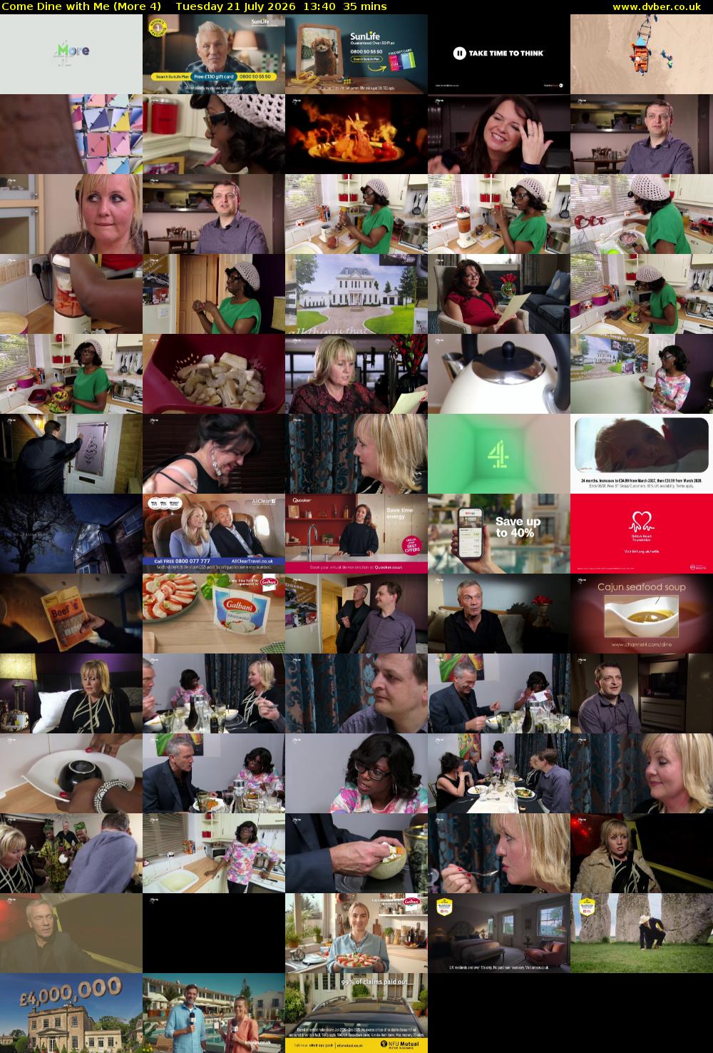 Come Dine with Me (More 4) Tuesday 21 July 2026 13:40 - 14:15