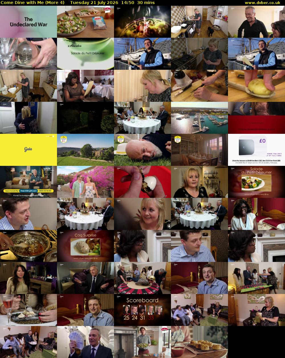 Come Dine with Me (More 4) Tuesday 21 July 2026 14:50 - 15:20