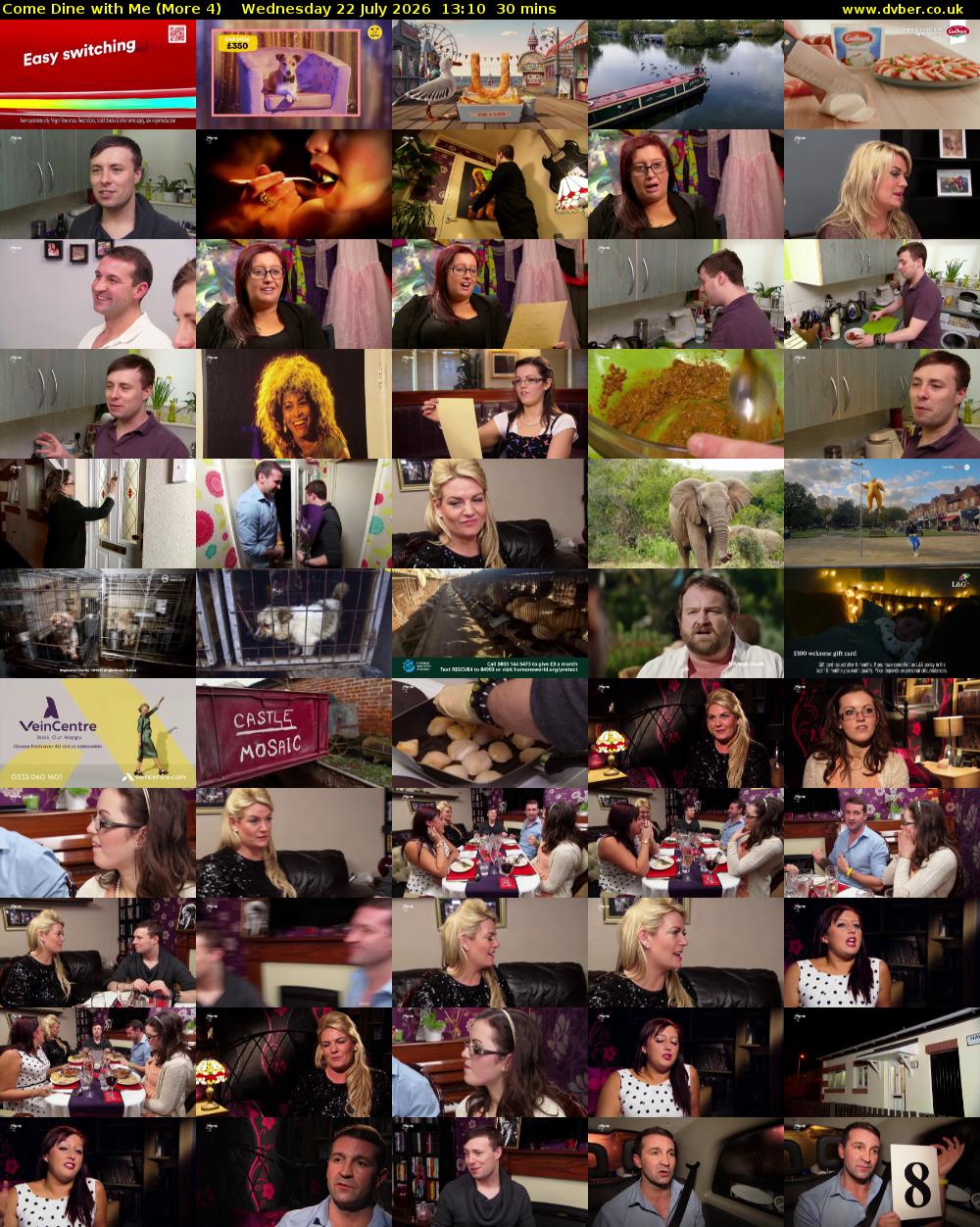 Come Dine with Me (More 4) Wednesday 22 July 2026 13:10 - 13:40