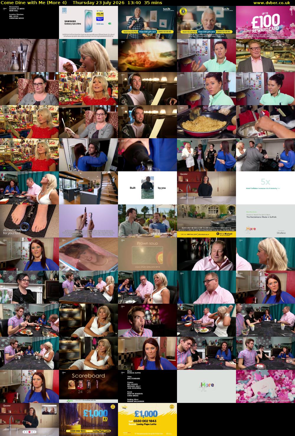 Come Dine with Me (More 4) Thursday 23 July 2026 13:40 - 14:15