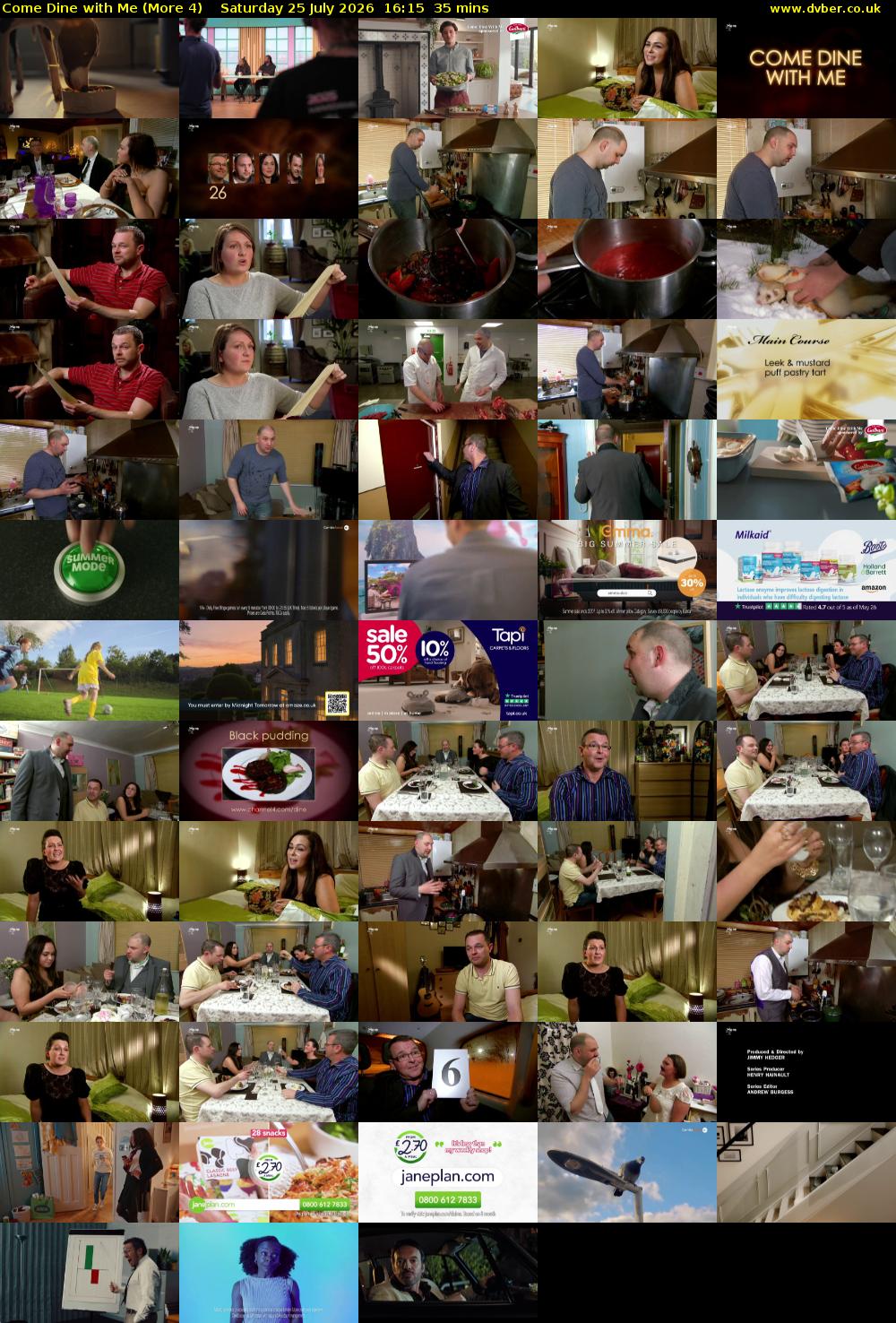 Come Dine with Me (More 4) Saturday 25 July 2026 16:15 - 16:50