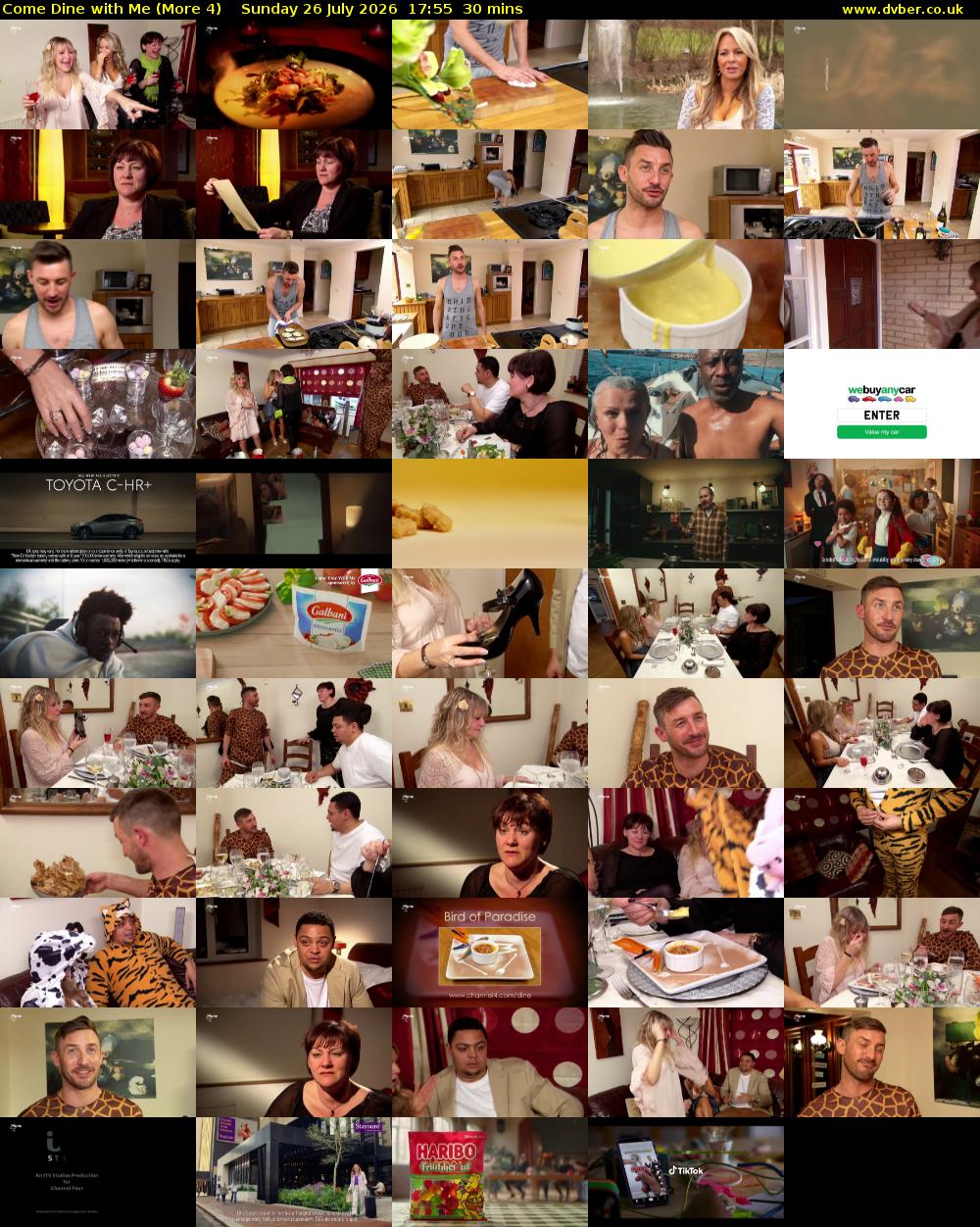 Come Dine with Me (More 4) Sunday 26 July 2026 17:55 - 18:25