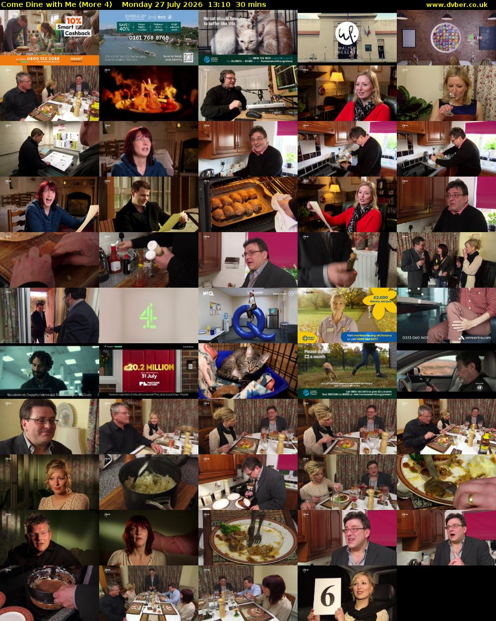 Come Dine with Me (More 4) Monday 27 July 2026 13:10 - 13:40
