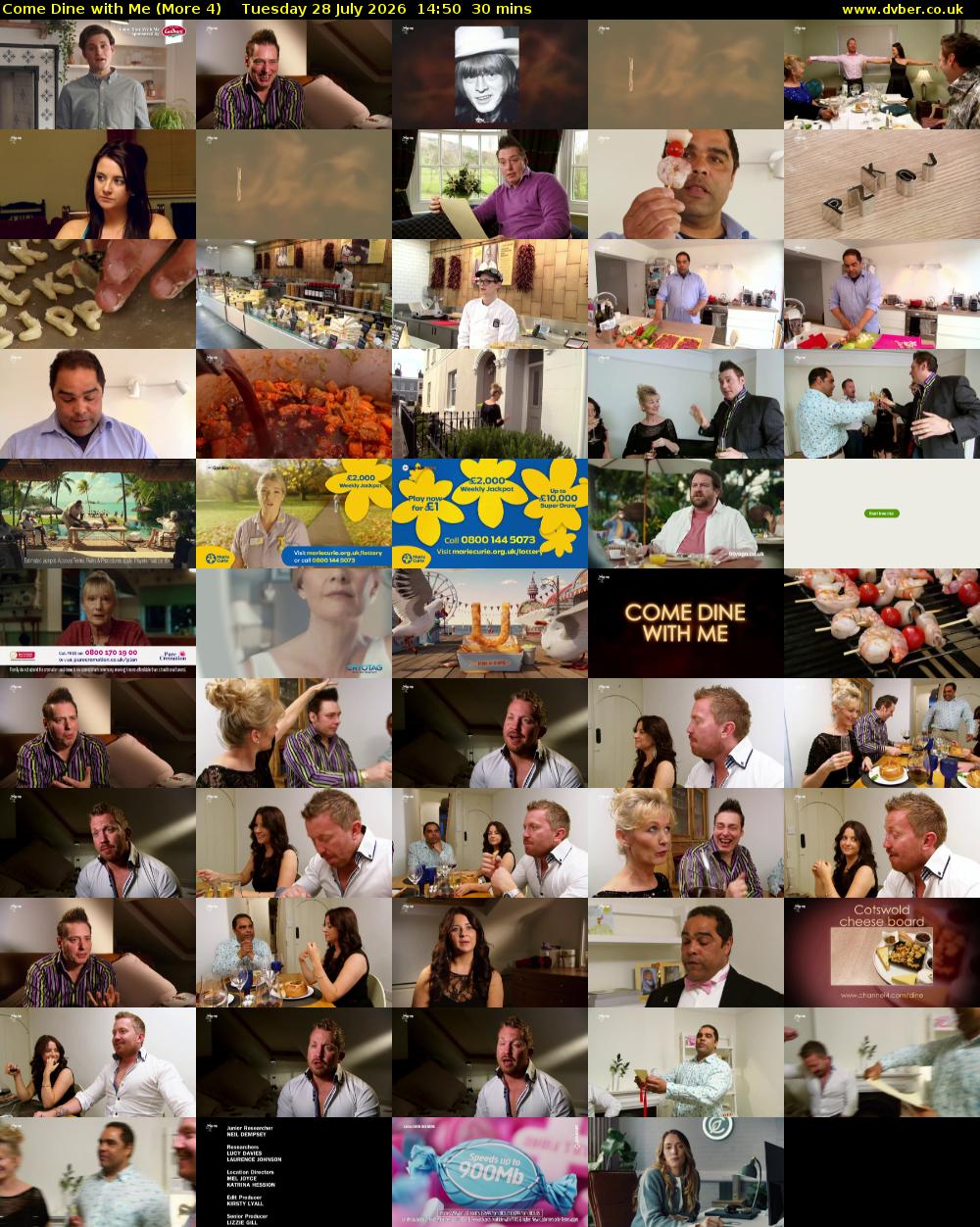 Come Dine with Me (More 4) Tuesday 28 July 2026 14:50 - 15:20