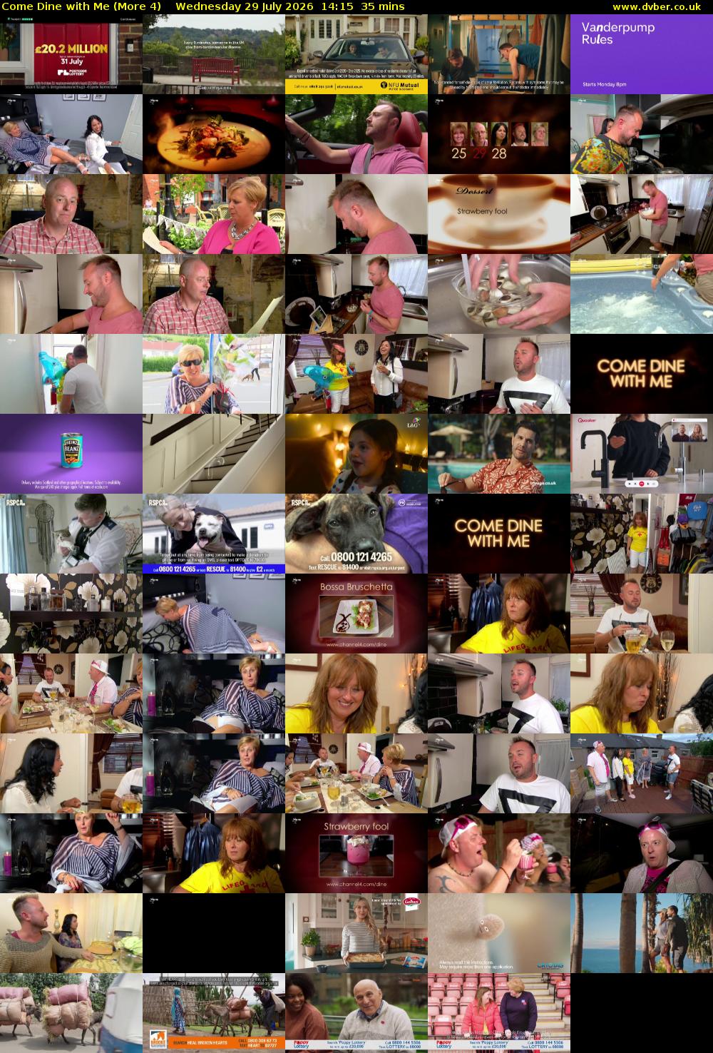 Come Dine with Me (More 4) Wednesday 29 July 2026 14:15 - 14:50