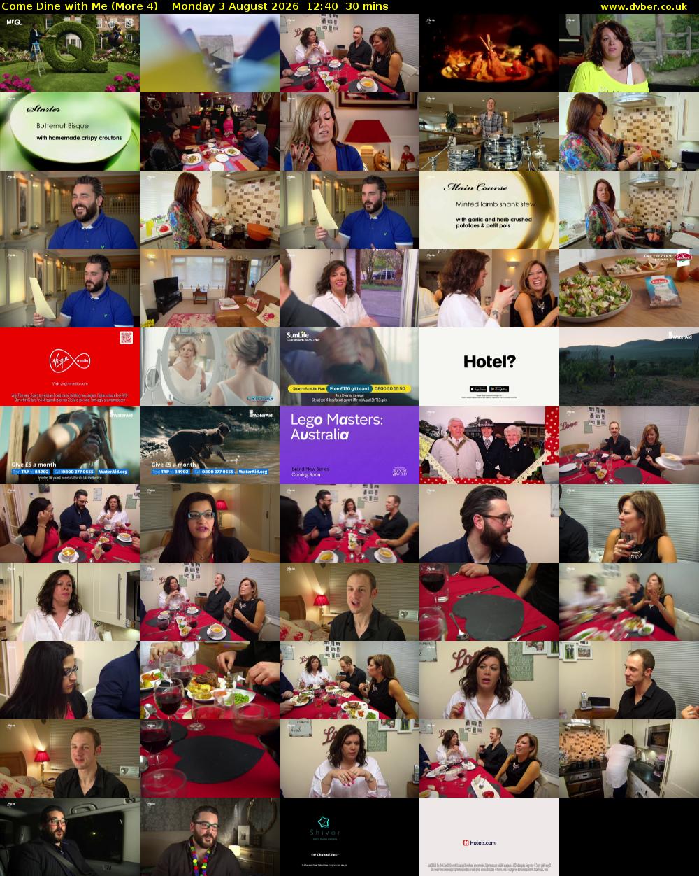 Come Dine with Me (More 4) Monday 3 August 2026 12:40 - 13:10