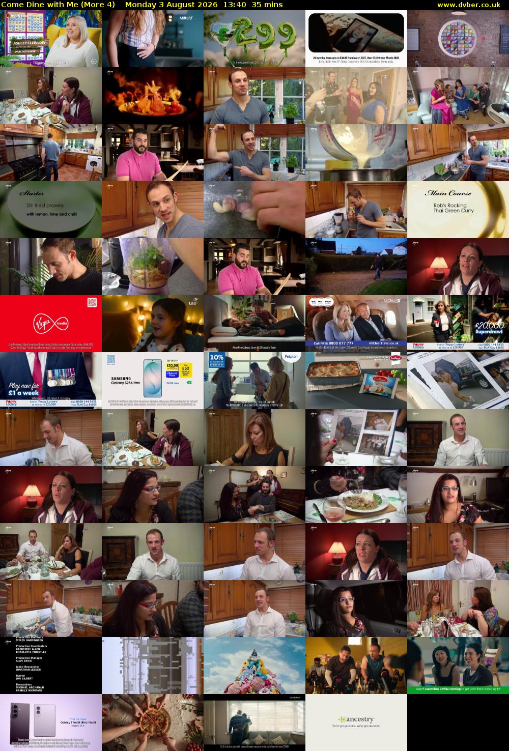Come Dine with Me (More 4) Monday 3 August 2026 13:40 - 14:15
