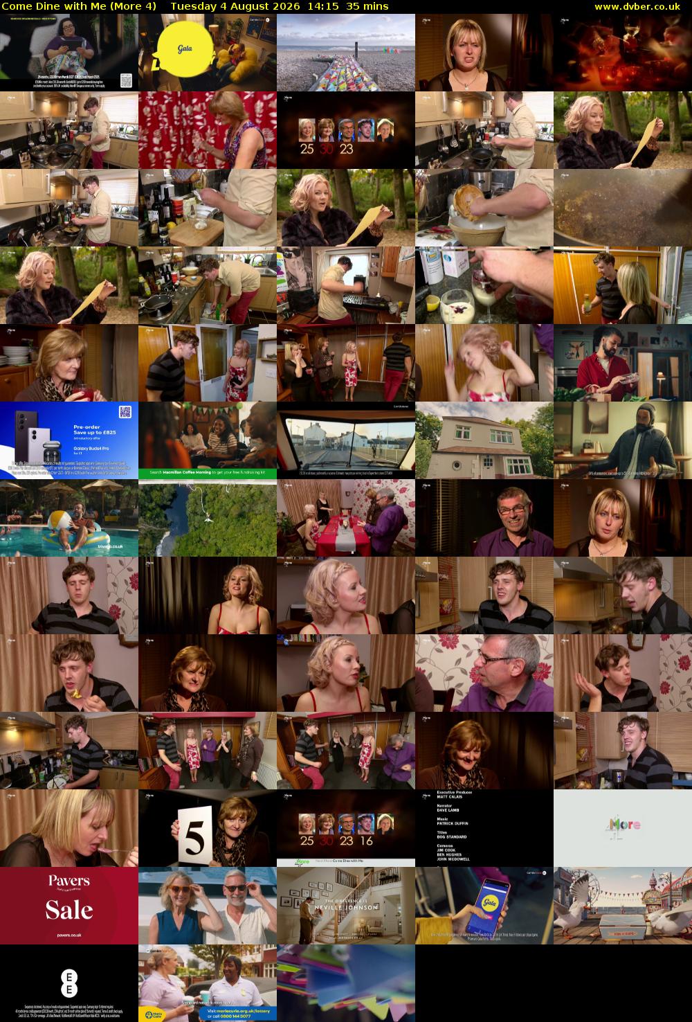 Come Dine with Me (More 4) Tuesday 4 August 2026 14:15 - 14:50