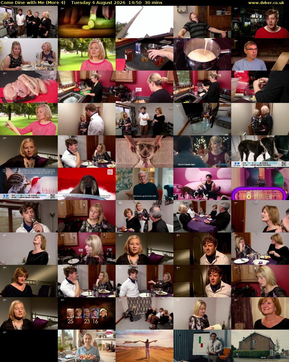 Come Dine with Me (More 4) Tuesday 4 August 2026 14:50 - 15:20