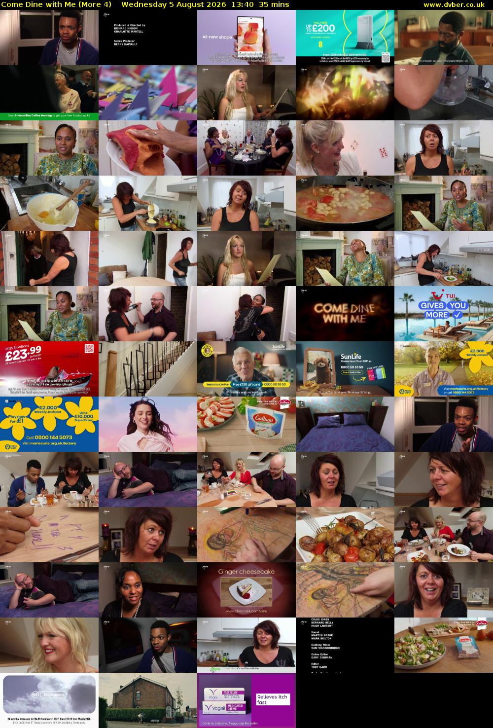 Come Dine with Me (More 4) Wednesday 5 August 2026 13:40 - 14:15