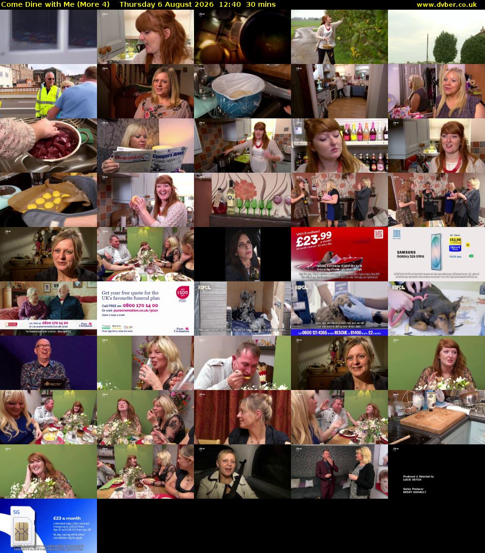 Come Dine with Me (More 4) Thursday 6 August 2026 12:40 - 13:10