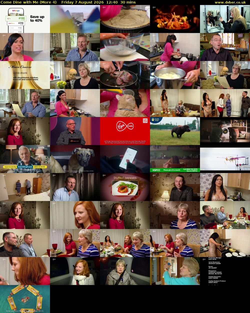 Come Dine with Me (More 4) Friday 7 August 2026 12:40 - 13:10