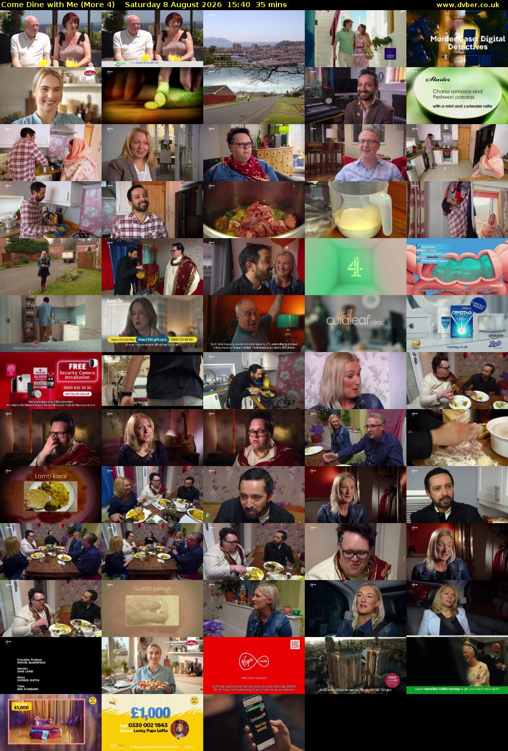 Come Dine with Me (More 4) Saturday 8 August 2026 15:40 - 16:15
