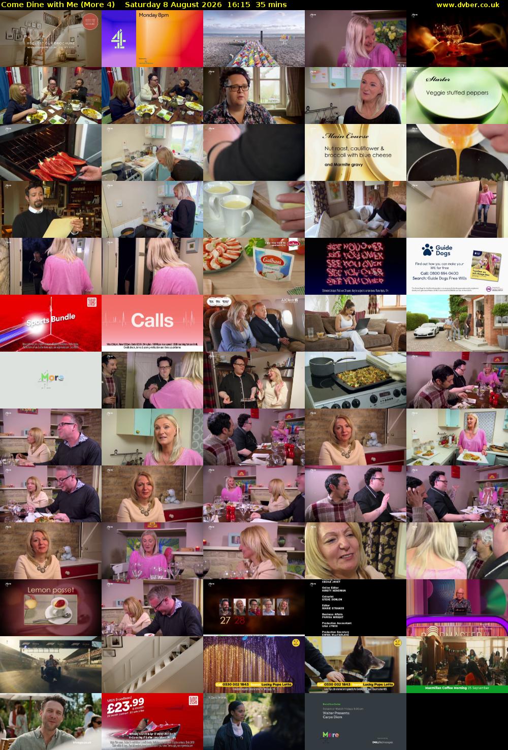 Come Dine with Me (More 4) Saturday 8 August 2026 16:15 - 16:50