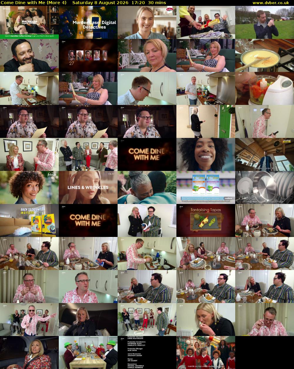 Come Dine with Me (More 4) Saturday 8 August 2026 17:20 - 17:50