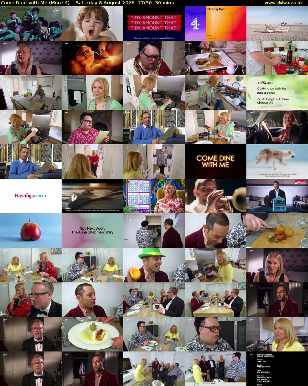 Come Dine with Me (More 4) Saturday 8 August 2026 17:50 - 18:20