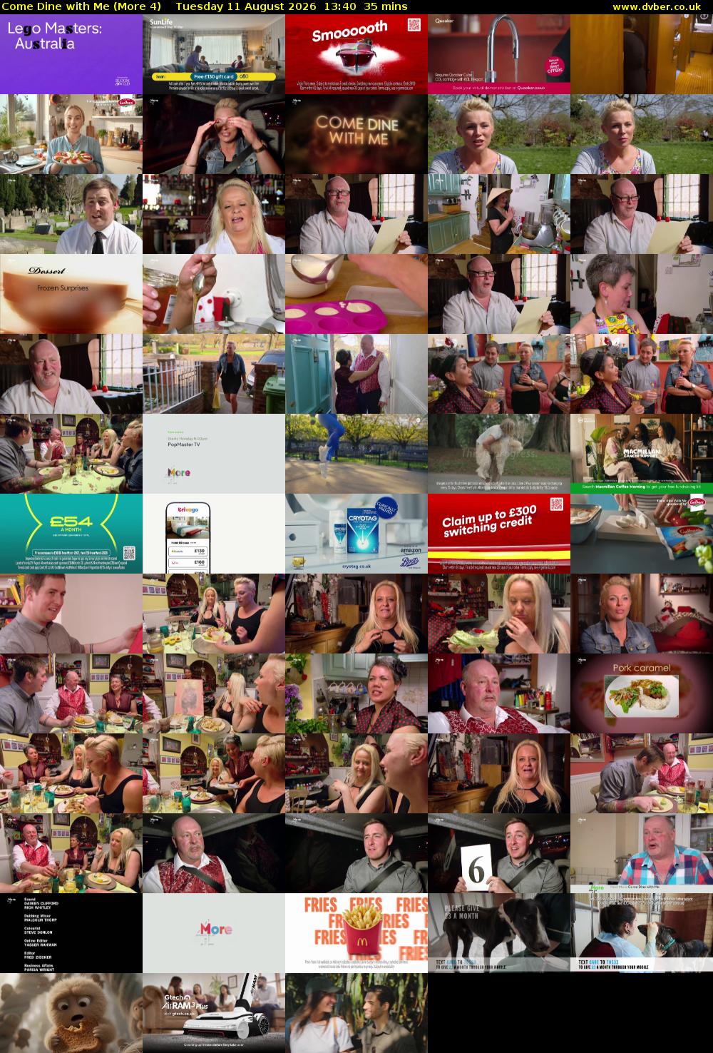 Come Dine with Me (More 4) Tuesday 11 August 2026 13:40 - 14:15