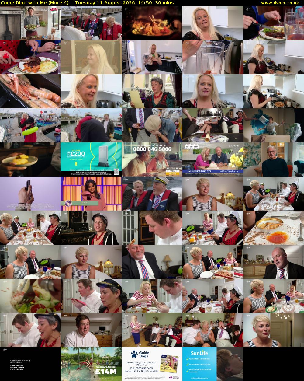 Come Dine with Me (More 4) Tuesday 11 August 2026 14:50 - 15:20