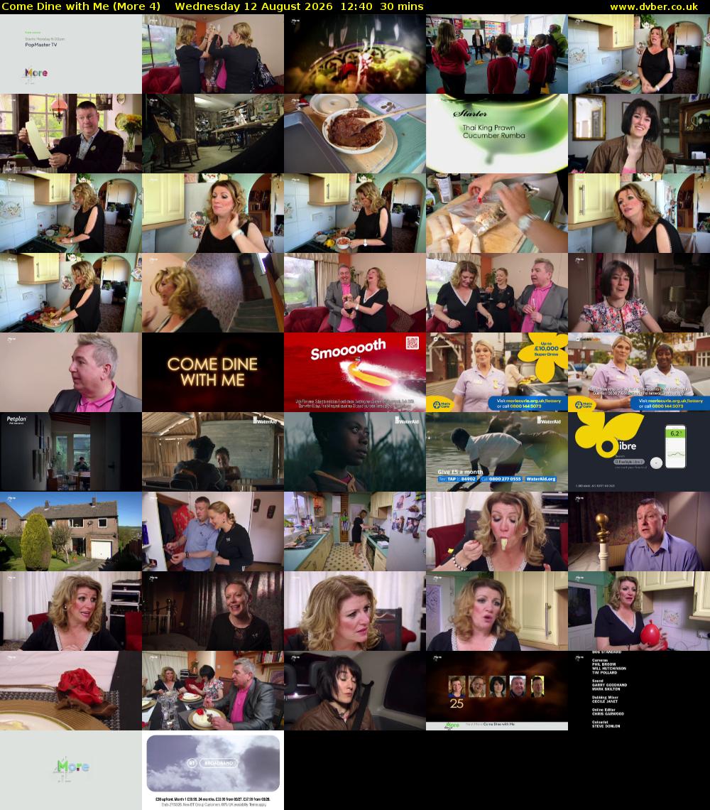 Come Dine with Me (More 4) Wednesday 12 August 2026 12:40 - 13:10