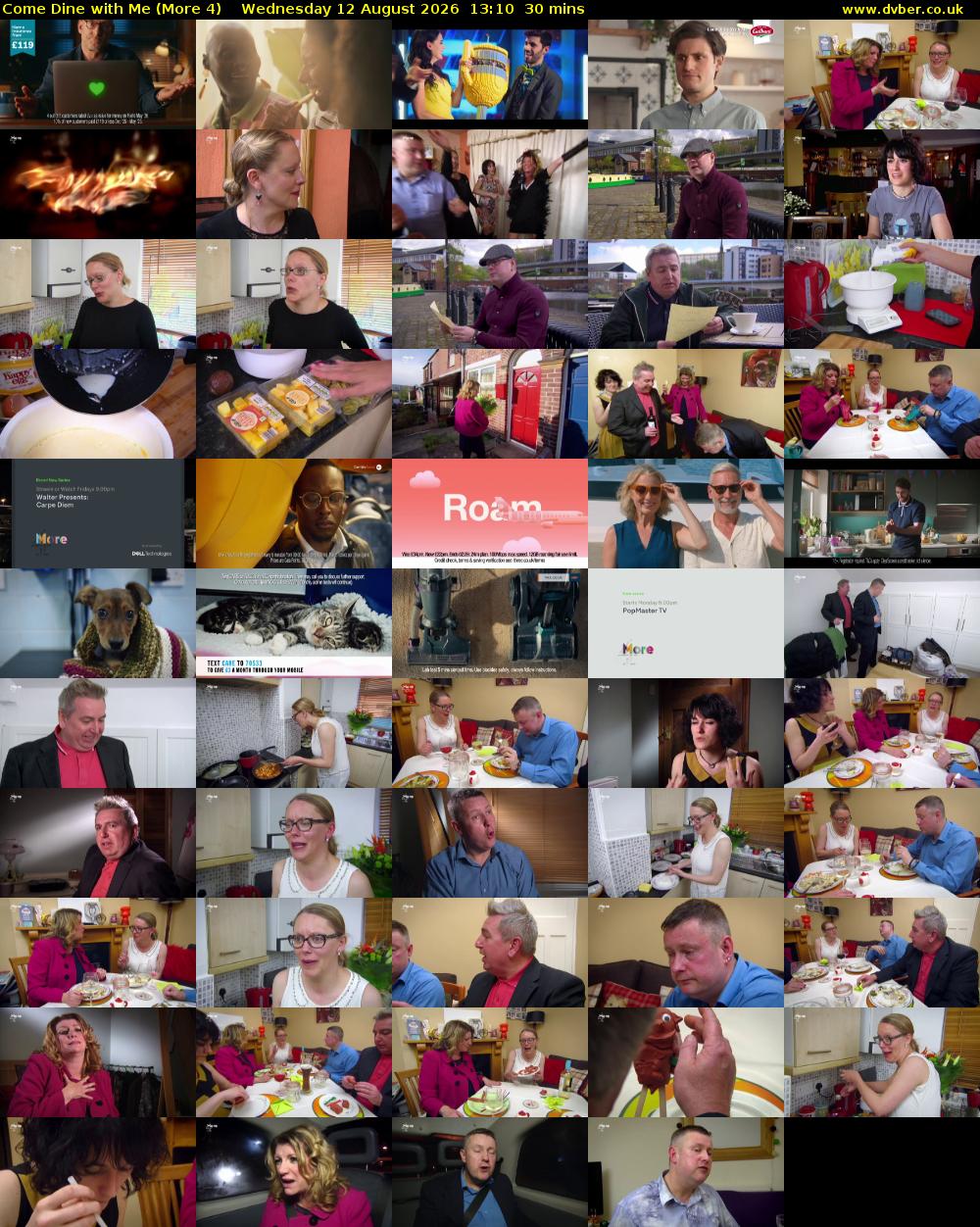 Come Dine with Me (More 4) Wednesday 12 August 2026 13:10 - 13:40