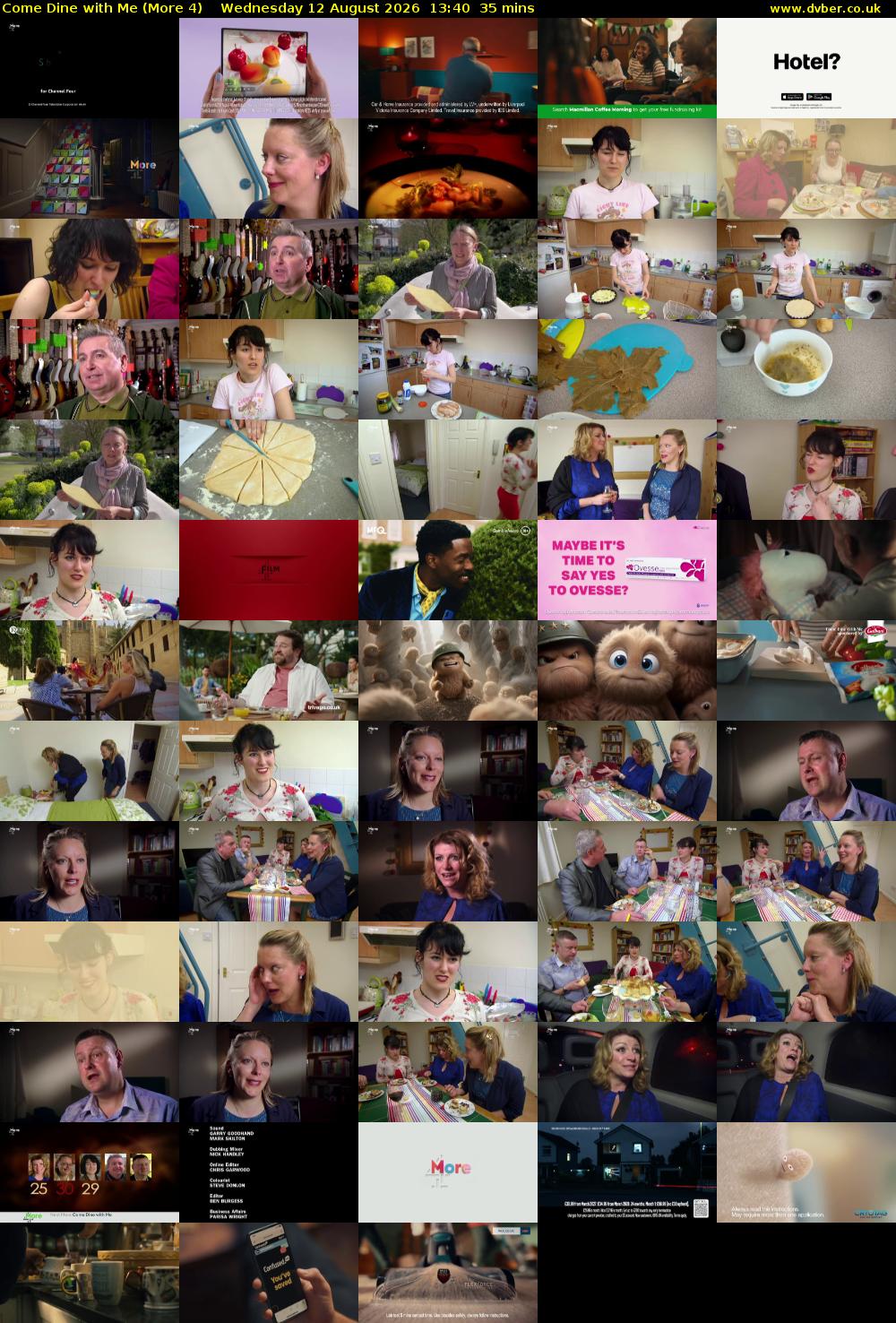 Come Dine with Me (More 4) Wednesday 12 August 2026 13:40 - 14:15