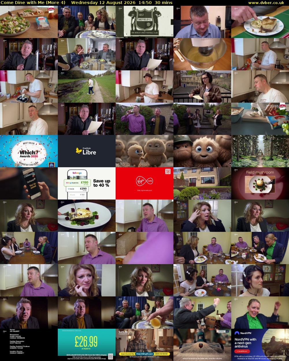 Come Dine with Me (More 4) Wednesday 12 August 2026 14:50 - 15:20