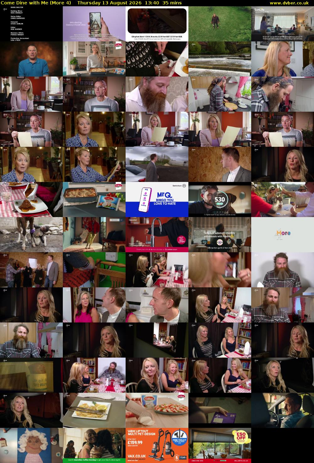 Come Dine with Me (More 4) Thursday 13 August 2026 13:40 - 14:15