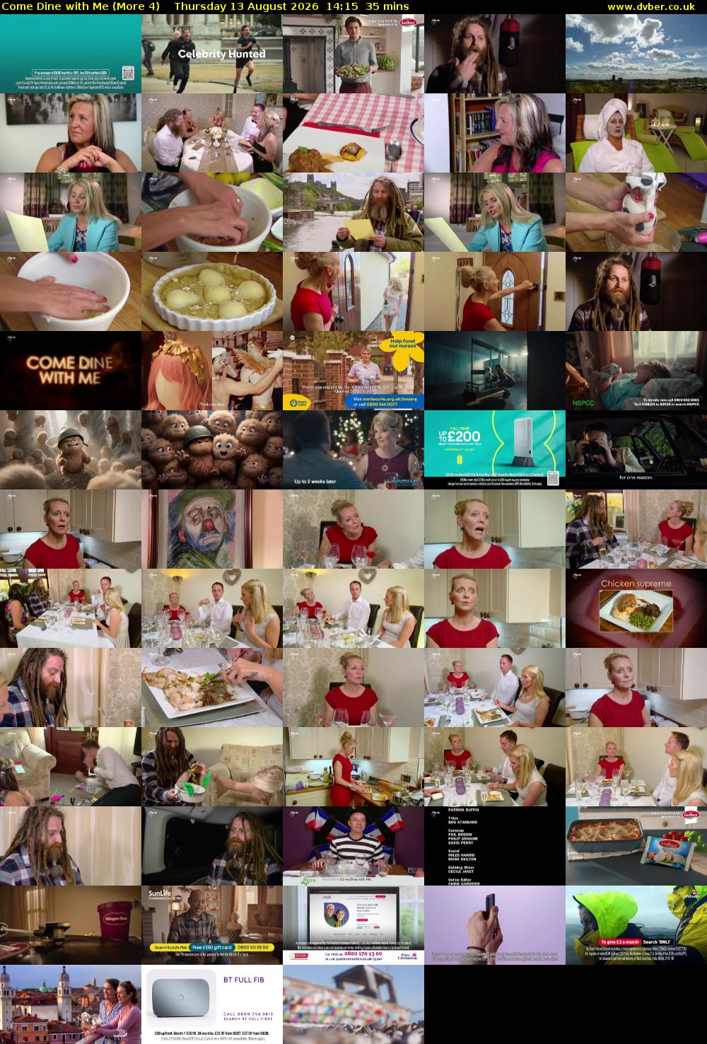 Come Dine with Me (More 4) Thursday 13 August 2026 14:15 - 14:50