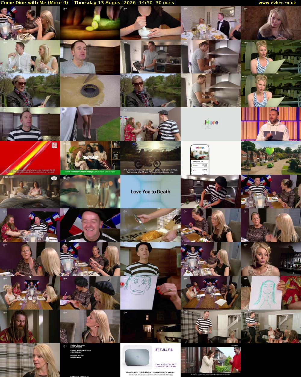 Come Dine with Me (More 4) Thursday 13 August 2026 14:50 - 15:20