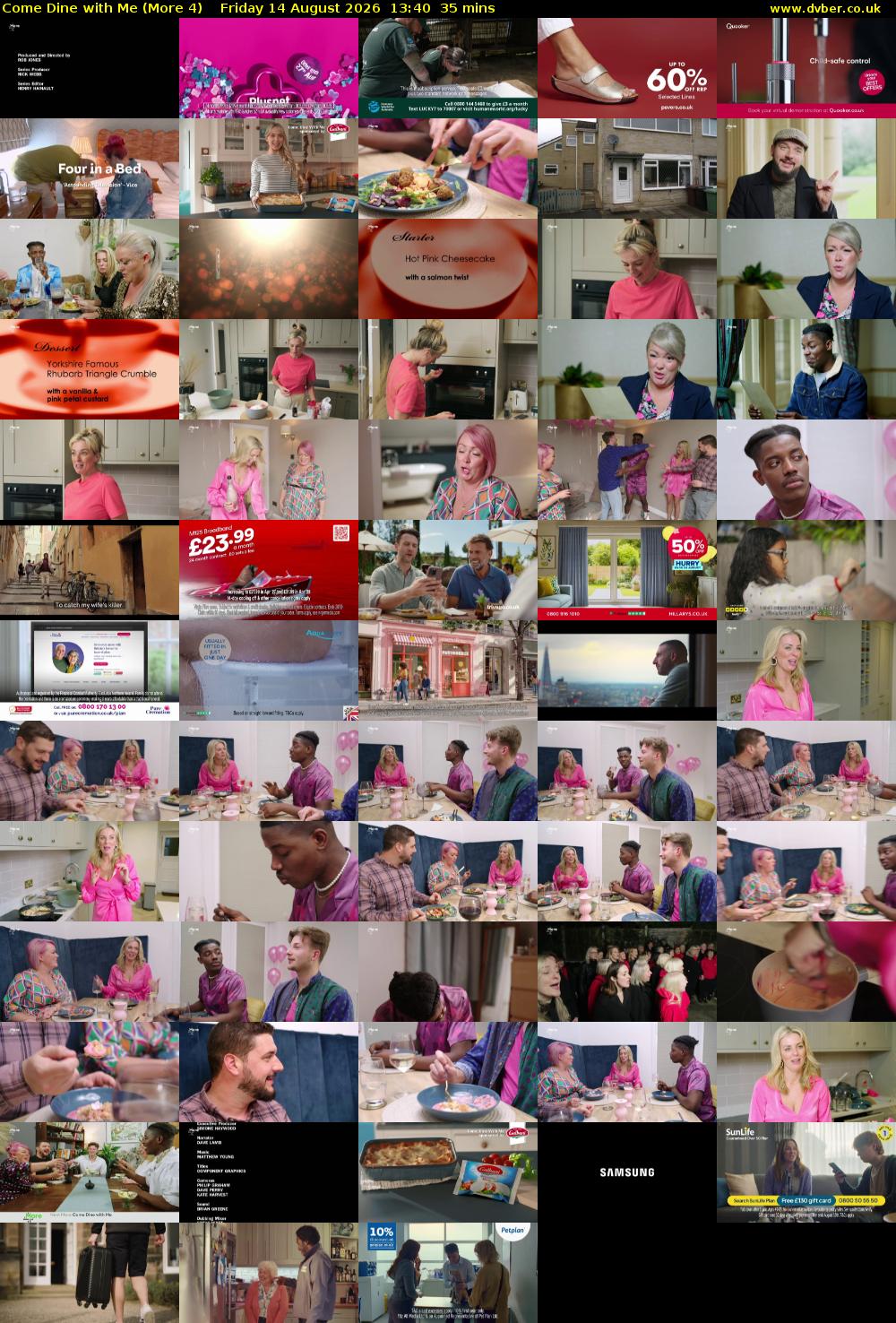 Come Dine with Me (More 4) Friday 14 August 2026 13:40 - 14:15