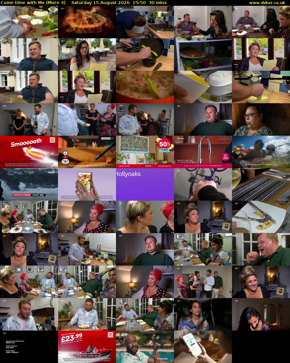 Come Dine with Me (More 4) Saturday 15 August 2026 15:50 - 16:20