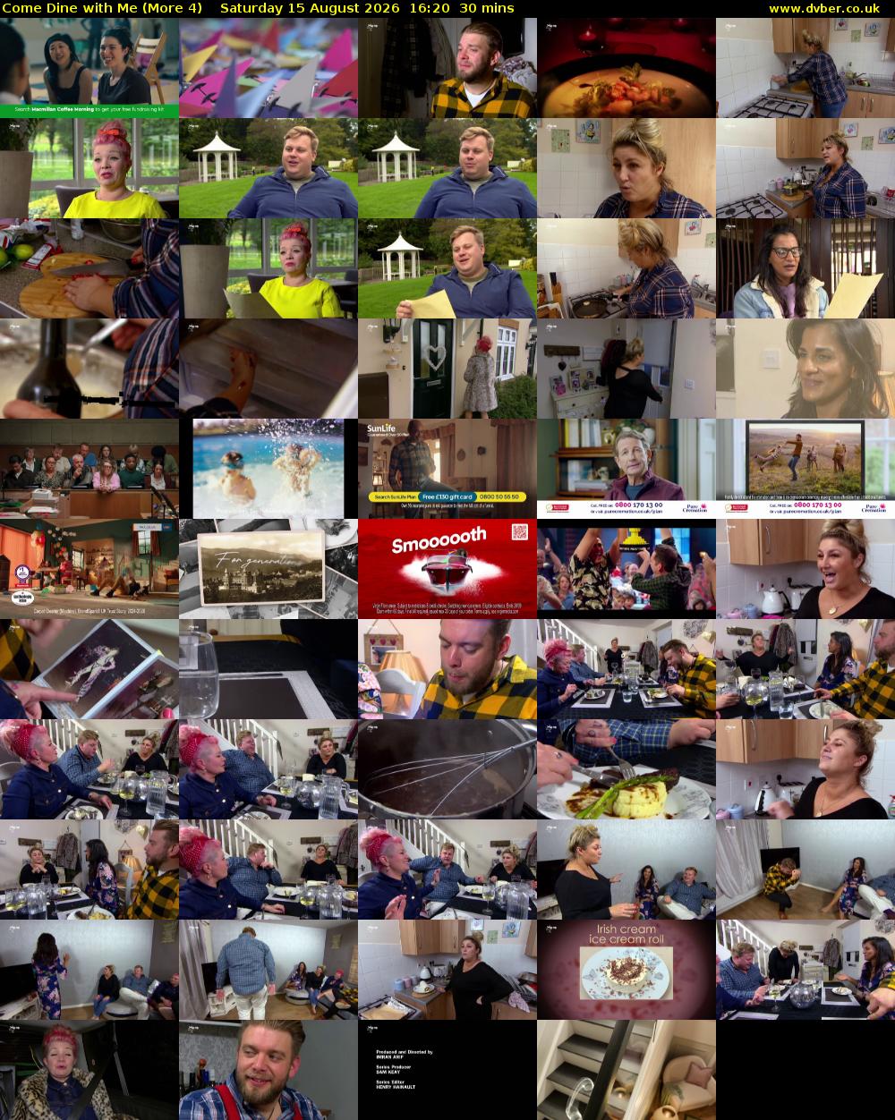 Come Dine with Me (More 4) Saturday 15 August 2026 16:20 - 16:50