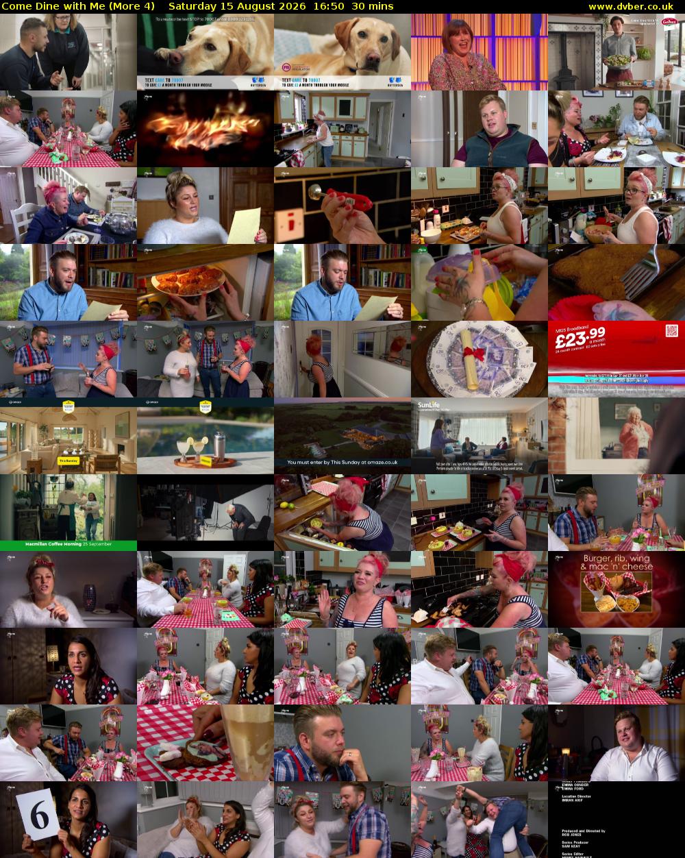 Come Dine with Me (More 4) Saturday 15 August 2026 16:50 - 17:20