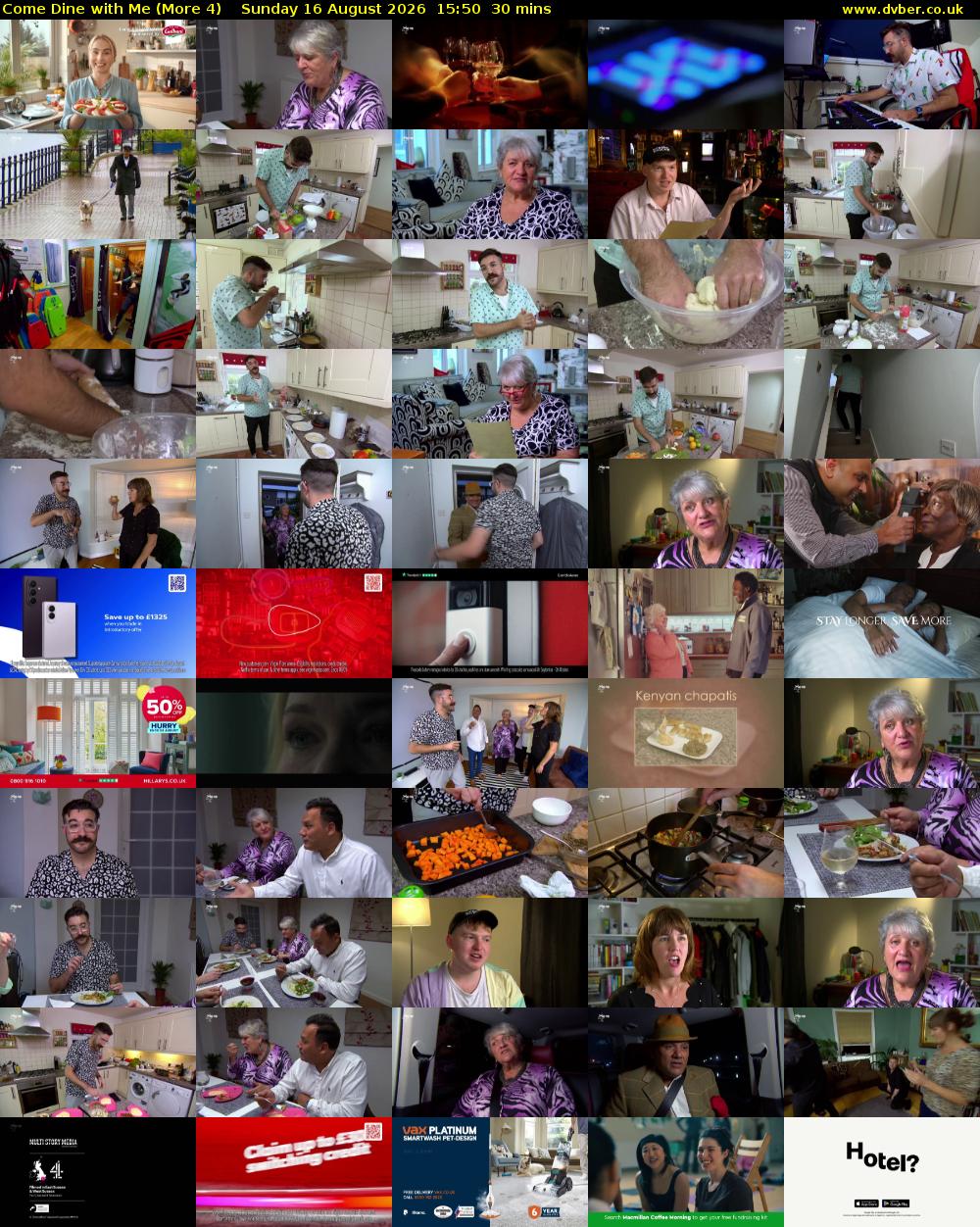 Come Dine with Me (More 4) Sunday 16 August 2026 15:50 - 16:20